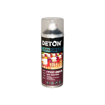 Грунт-эмаль для пластика Черный "DETON Special" - Аэрозоль 520  ml